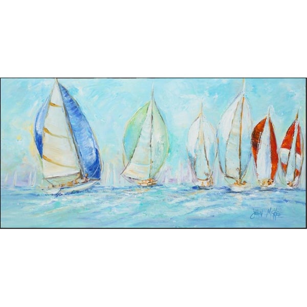 Micasa Sailboats Regatta Indoor & Outdoor Runner Mat28 x 58 in. MI632448 - main